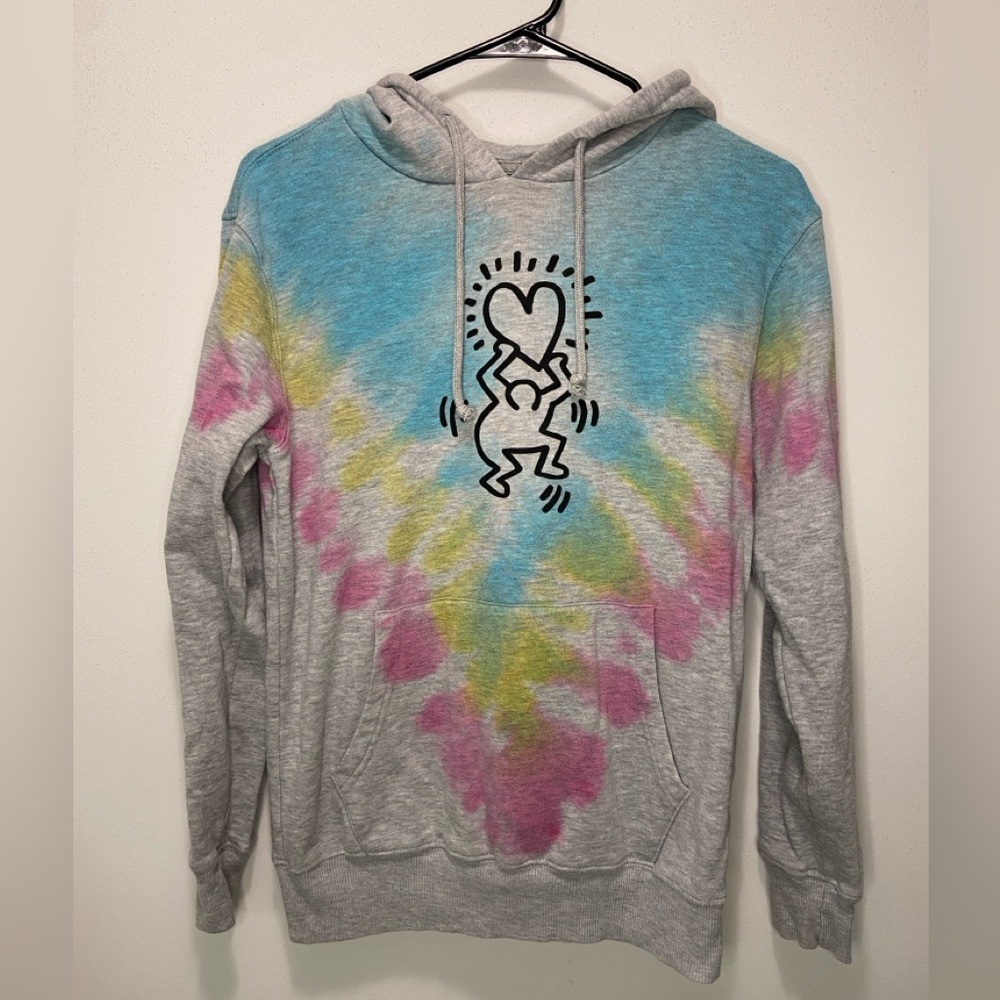 Keith Haring Colorful Tie-Dye Hoodie size XS